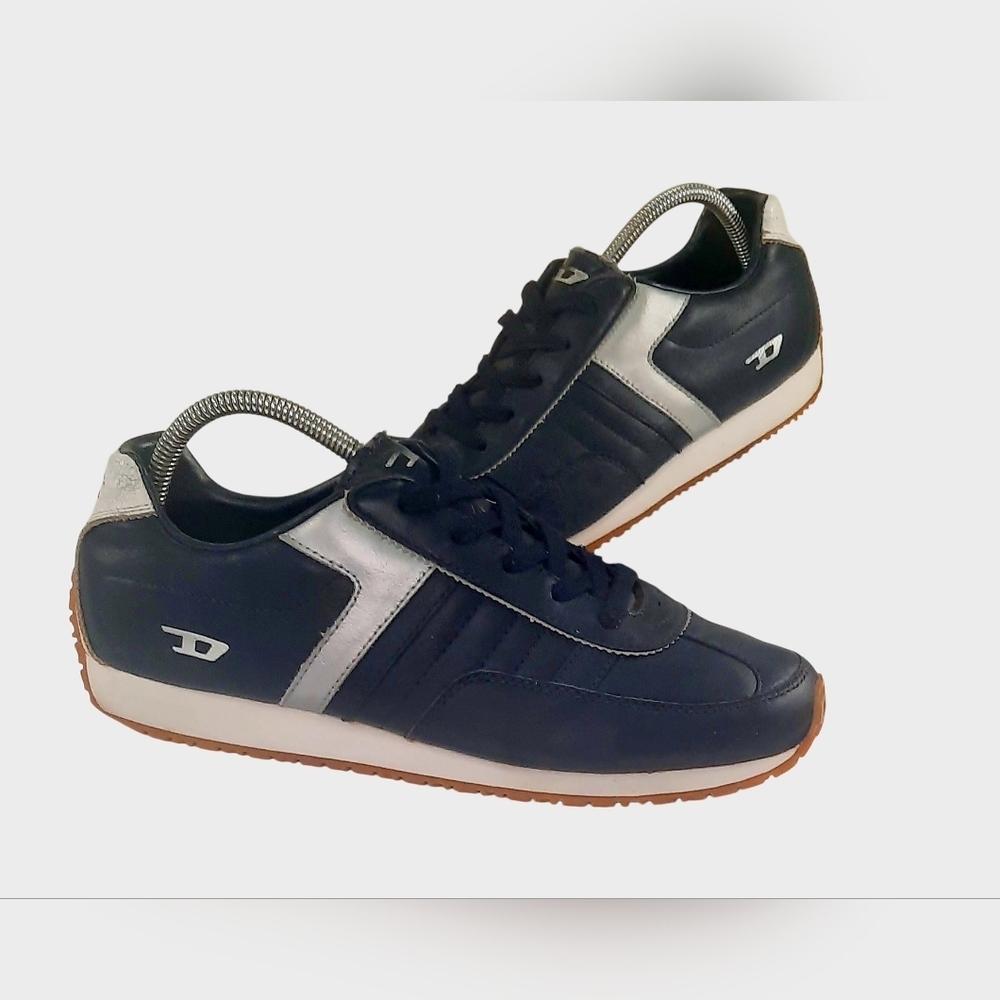 Diesel Athletic Shoes LIBRA Women's 9/Men's 7.5 Blue & Silver VINTAGE Sneakers